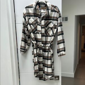 Plaid Belted Women's Jacket